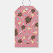 Retro 80's Pink Baby Hippo Birthday Geschenkanhänger (Rückseite)