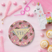 Retro 80's Pink Baby Hippo Geburtstag Pappteller (Party)