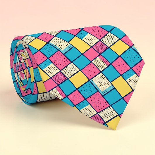 Retro 80s Pop Culture Custom Necktie Krawatte