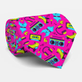 Retro 80s Pop Culture Custom Necktie Krawatte (Gerollt)