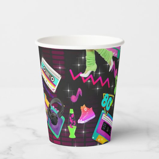 Retro 80's, Retro, jedes Alter Pappbecher (Rückseite)