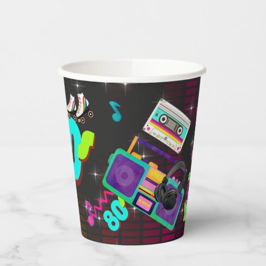 Retro 80's, Retro, jedes Alter Pappbecher (Links)