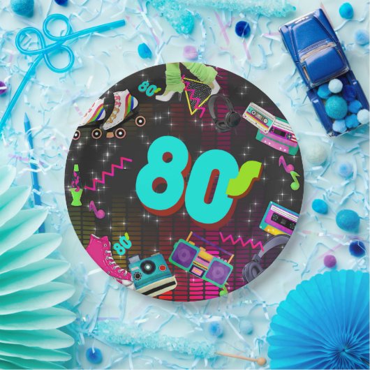 Retro 80's, Retro, jedes Alter Pappteller (Party)