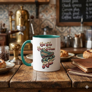 Retro 80s Rollerskate Coffee Mug Tasse