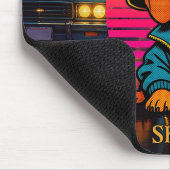 Retro 80s Short King Dachshund Mouse Pad Mousepad (Ecke)