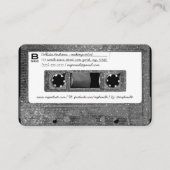 Retro 80's Silver Glitzer Cassette Tape Mixtape Visitenkarte (Rückseite)