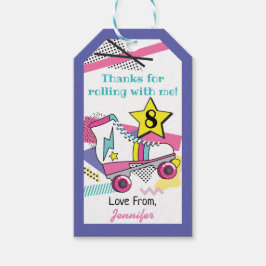 Retro 80's Skate Party Geburtstag Vielen Dank Geschenkanhänger