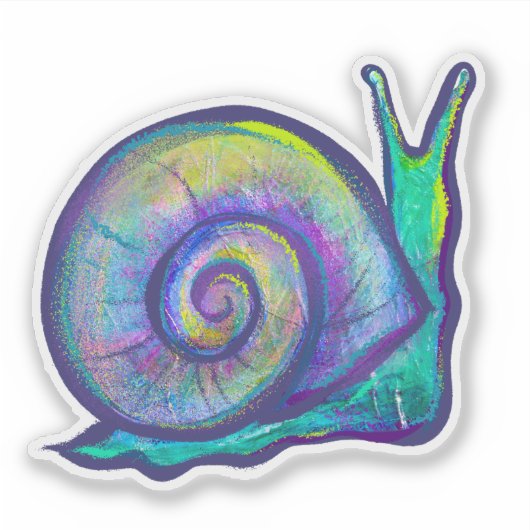 Retro 80s Snail                                    Aufkleber (Vorderseite)