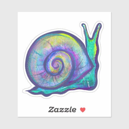 Retro 80s Snail                                    Aufkleber (Blatt)