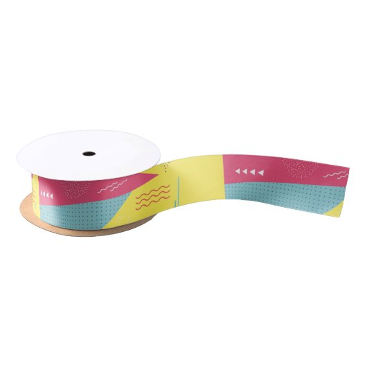 Retro 80's Style Gift Ribbon Satinband (Spule)