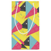 Retro 80's Style Paper Gift Bag Kleine Geschenktüte (Rückseite)