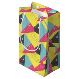 Retro 80's Style Paper Gift Bag Kleine Geschenktüte