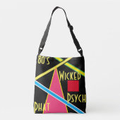 Retro 80's Style Shoulder Bag Tragetaschen Mit Langen Trägern (Rückseite)