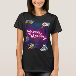 Retro 80's Sweet 16 Birthday Party T-Shirt