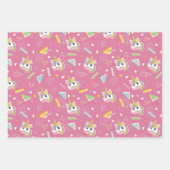 Retro 80's Unicorn Geschenkpapier Set (Vorderseite 2)