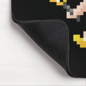 Retro 80s Video Game Pixel Art Badminton Player  Mousepad (Ecke)