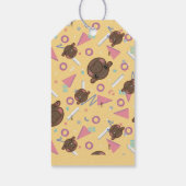 Retro 80's Yellow Baby Hippo Birthday Geschenkanhänger (Rückseite)