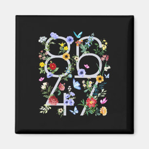 Retro 8647 Subtle Trump 86 47 Floral Boho Style Magnet