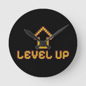 Retro 8-Bit EASY Wanduhr - Schwarz (Vorderseite)