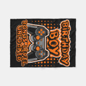 Retro-8-Bit-Gaming Orange-Videospiel-Controller Bi Fleecedecke (Vorderseite (Horizontal))