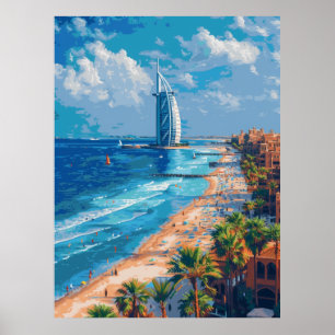 Retro-8-Bit-Isometrie-Pixel-Art-Plakat - Buchstabe Poster