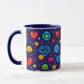 Retro-8-Bit-Pixel-Art-Gaming-Keramikbecher Tasse (Links)