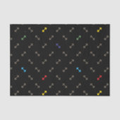 Retro 8 Bit Turnhallen-Gewichts-Muster Seidenpapier (Vorderseite)