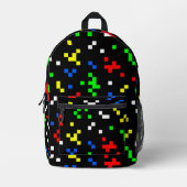 Retro 8 Bit Video Game Graphics Pattern Bedruckter Rucksack (Vorderseite)