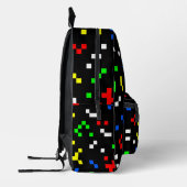 Retro 8 Bit Video Game Graphics Pattern Bedruckter Rucksack (Links)