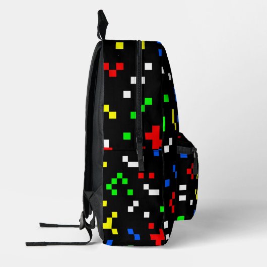 Retro 8 Bit Video Game Graphics Pattern Bedruckter Rucksack (Links)