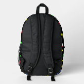 Retro 8 Bit Video Game Graphics Pattern Bedruckter Rucksack (Rückseite)