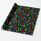 Retro 8 Bit Video Game Graphics Pattern Geschenkpapier (Ungerollt)