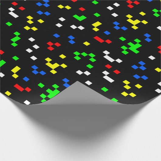 Retro 8 Bit Video Game Graphics Pattern Geschenkpapier (Ecke)