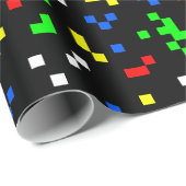 Retro 8 Bit Video Game Graphics Pattern Geschenkpapier (Rolleneckpunkt)