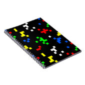 Retro 8 Bit Video Game Graphics Pattern Notizblock (Rechte Seite)
