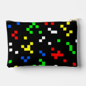 Retro 8 Bit Video Game Graphics Pattern Zubehörtasche (Rückseite)