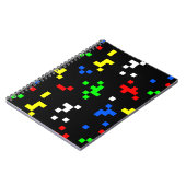 Retro-8-Bit-Videospiel-Grafikmuster Notizblock (Linke Seite)