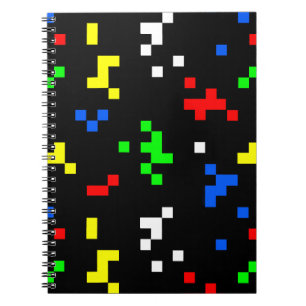 Retro-8-Bit-Videospiel-Grafikmuster Notizblock