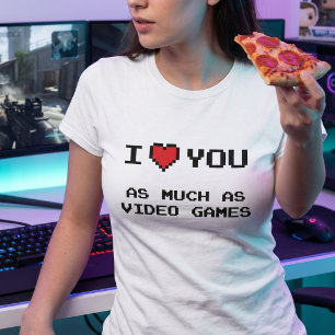 Retro 8-Bit-Videospieler Freund Freundin T-Shirt