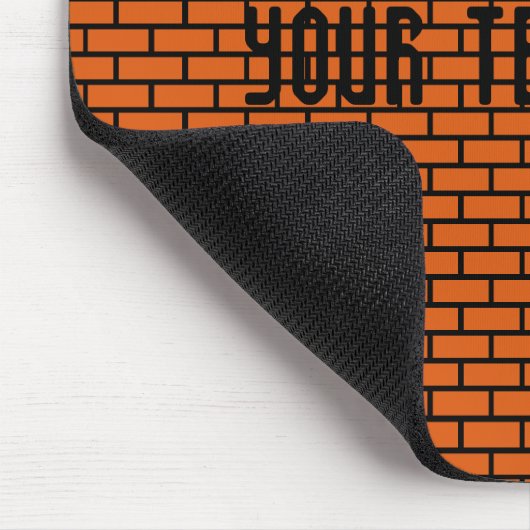 Retro 8-Bitziegelstein, orange Mousepad (Ecke)