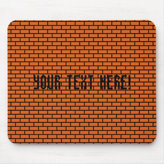 Retro 8-Bitziegelstein, orange Mousepad (Vorne)