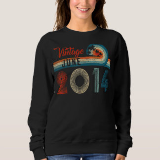 Retro 8 Geburtstag Vintag Juni 2014 8 Jahre alt Sweatshirt