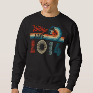 Retro 8 Geburtstag Vintag Juni 2014 8 Jahre alt Sweatshirt