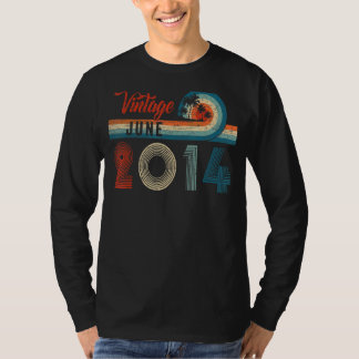 Retro 8 Geburtstag Vintag Juni 2014 8 Jahre alt T-Shirt