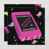 Retro 8-Track 50. Geburtstag Einladung (Vorne/Hinten)