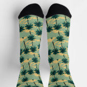 Retro 8bit Pixel Art Palm Tree Socken (Oben)