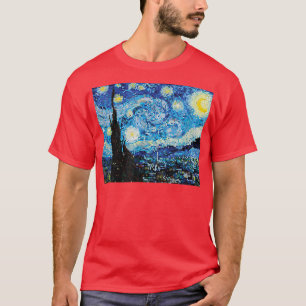 Retro 8Bit Starry Night Art Grafik T-Shirt