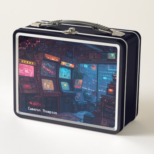 Retro 90er 80er Vintag Arcade Tin Lunch Box (Vorderseite)