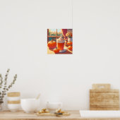 Retro 90er Anime Pumpkin Spice Latte Poster (Küche)