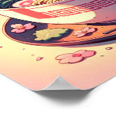Retro 90er Anime Ramen Noodle ästhetische Kunst Poster (Ecke)